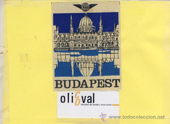 Etiquetas antiguas: ETIQUETA HOTEL -HUNGRIA -BUDAPEST  88 X 102   mm