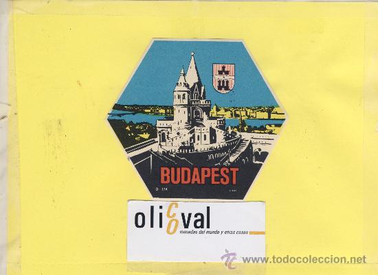 Etiquetas antiguas: ETIQUETA HOTEL -HUNGRIA-HUNGARY -BUDAPEST - 105 X 92 TROQUEL