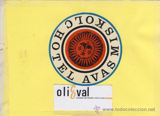 Etiquetas antiguas: ETIQUETA HOTEL -HUNGRIA-HONGRIE  -MISKOLC-MOTEL  AVAS  95 mm