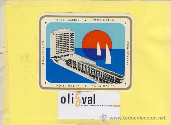 Etiquetas antiguas: ETIQUETA HOTEL -BULGARIA -HOTEL MARINA- BALATONF&Uacute;RED - 120 X 95 mm