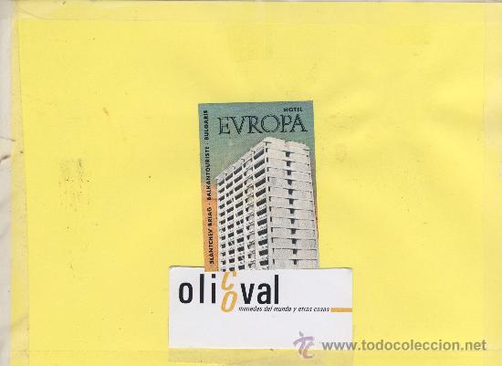 Etiquetas antiguas: ETIQUETA HOTEL -BULGARIA -HOTEL BALKAN - SLANTCHEV -60 X 120 mm