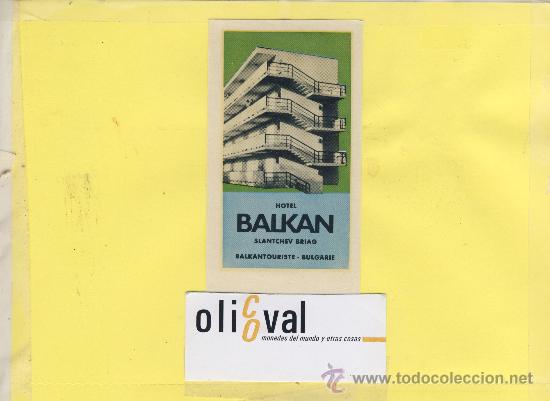 Etiquetas antiguas: ETIQUETA HOTEL -BULGARIA -HOTEL EUROPA - SLANTCHEV -48 X 70 mm