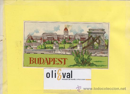 Etiquetas antiguas: ETIQUETA HOTEL -HUNGRIA -BUDAPEST  142 X 78    mm