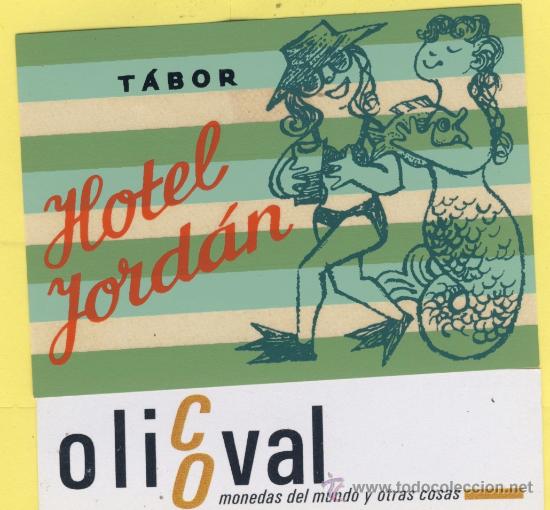 Etiquetas antiguas: ETIQUETA  HOTEL -Republica Checa- Checoslovaquia-hotel jordan  tabor 80 x 58 mm