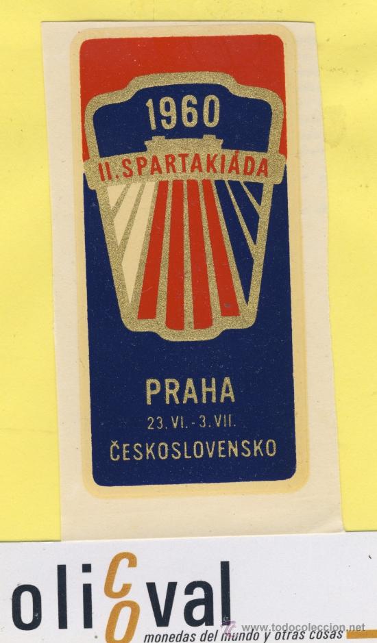 Etiquetas antiguas: ETIQUETA  HOTEL -Republica Checa- Checoslovaquia- HOTEL II.SPARTAKI&Aacute;DA  PRAHA  55  X 100 mm