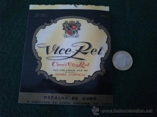 Etiquetas antiguas: 1 etiqueta nueva de vino portugues Vice-Rei