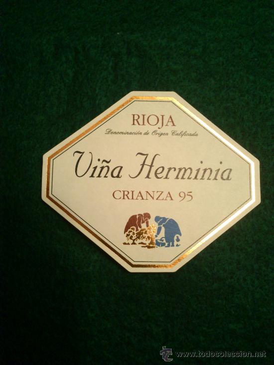 Etiquetas antiguas: 1 etiqueta nueva de vino Vi&ntilde;a Herminia crianza 95