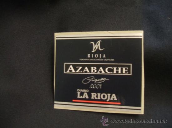 Etichette antiche: ETIQUETA ADHESIVA - AZABACHE - CRIANZA 2001 - DIARIO LA RIOJA -