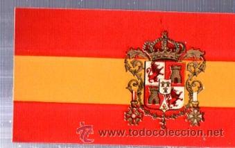 antigua pegatina bandera y escudo de españa fra - Compra venta en  todocoleccion