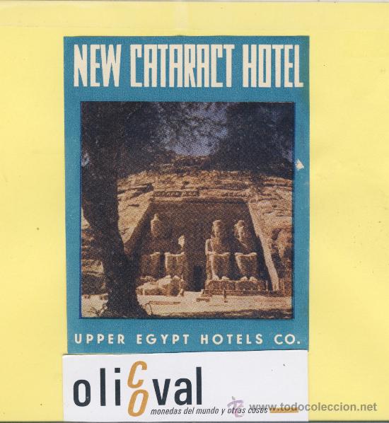 Etiquetas antiguas: ETIQUETA HOTEL -EGYPT-NEW CATARACT HOTEL -EGIPTO -80 X 115 mm.-