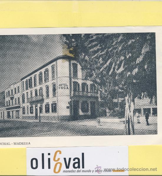 Etiquetas antiguas: ETIQUETA HOTEL -MADEIRA - HOTEL VOGA -FUNCHAL - 145 X 98mm.-