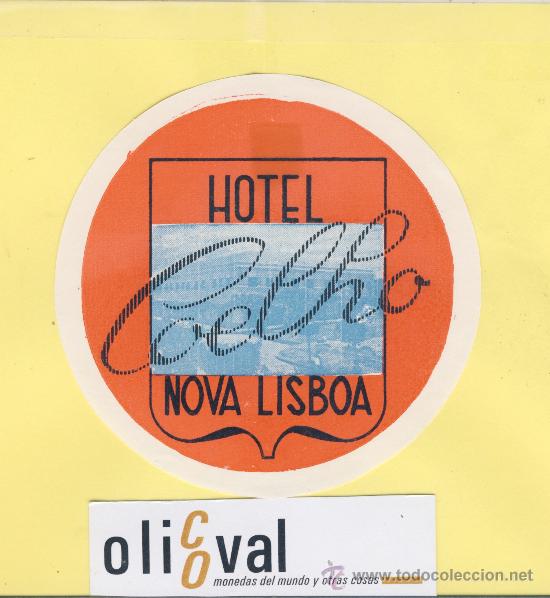 Etiquetas antiguas: ETIQUETA HOTEL -ANGOLA - HOTEL COELO -NOVA LISBOA - 98 mm