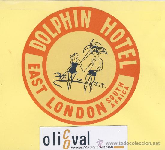 Etiquetas antiguas: ETIQUETA HOTEL- SOUTH AFRICA -DOLPHIN HOTEL SOUTH AFRICA -110 mm