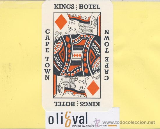 Etiquetas antiguas: ETIQUETA HOTEL- CAPE TOWN - KING HOTEL- SOUTH AFRICA - 78 X 120 mm