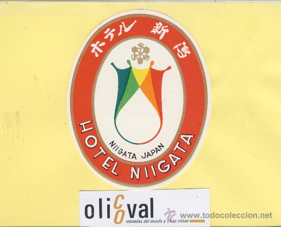 Etiquetas antiguas: ETIQUETA HOTEL -JAPON - HOTEL NIIGATA  -NIIGATA  TROQUEL  110 mm MUY BUENA  PERFECTA