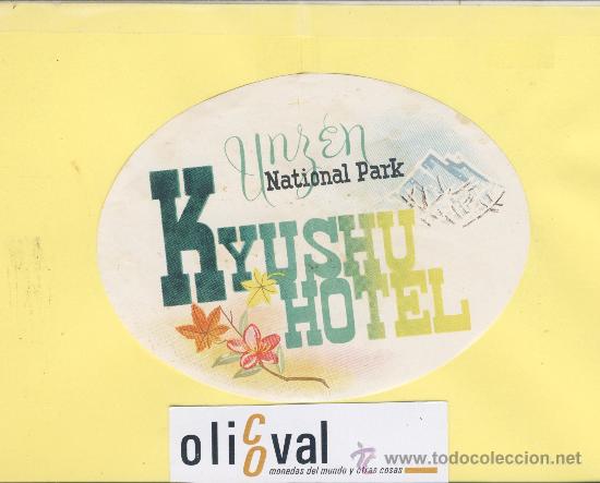 Etiquetas antiguas: ETIQUETA HOTEL -JAPON - KYUSHU HOTEL HOTEL  -UNZEN  NATIONAL PARK 125 mm