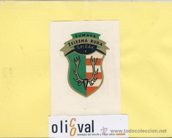 Etiquetas antiguas: ETIQUETA HOTEL -REP. CHECA- S&Uacute;MAVA  ZELEZN&Aacute; SPICAK MEJOR IDENTIFICACION  VER FOTOGRAFIA.-70 X 95 mm