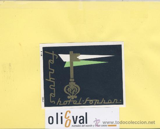 Etiquetas antiguas: ETIQUETA HOTEL - HUNGRIA -FENYUES HOTEL- FOPHON  - 90 X 70 mm