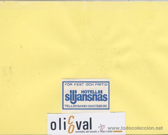 Etiquetas antiguas: ETIQUETA HOTEL -  - HOTEL SILJANSNAS- -LEKSAND- 35 X 50 mm