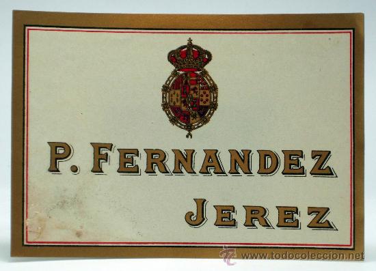 Old Labels: Etiqueta P Fernandez Jerez