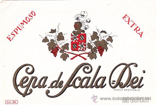 Etiquetas antiguas: Cepa de Scala Dei Espumoso Tarragona - Foto 1
