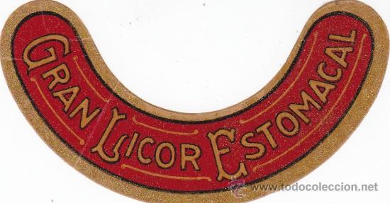 Old Labels: Gran Licor Estomal collarin botella