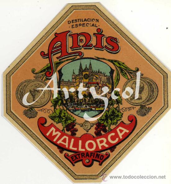 Old Labels: BONITA ETIQUETA - ANIS MALLORCA - EXTRAFINO