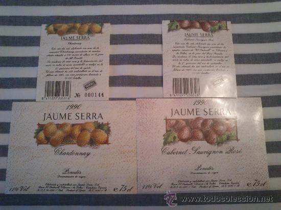 Etiquetas antiguas: Lote de 4 etiquetas nuevas diferentes  de vino Jaume Serra