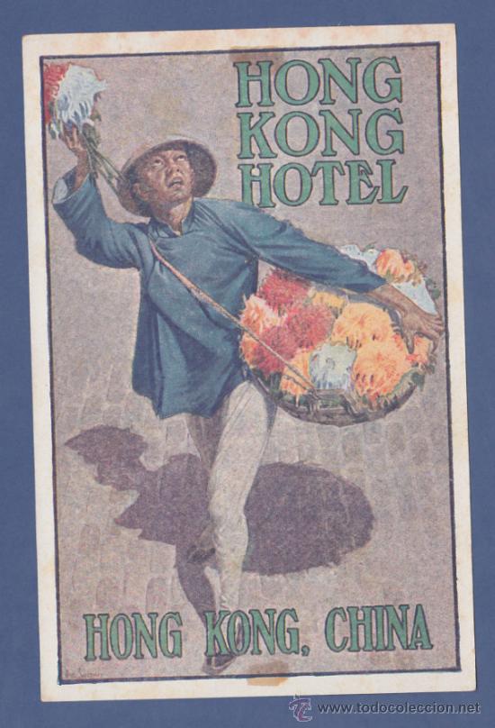 Etiquetas antiguas: ETIQUETA HONG KONG HOTEL - CHINA -DAN SWEENEY- 9,5X15CM.