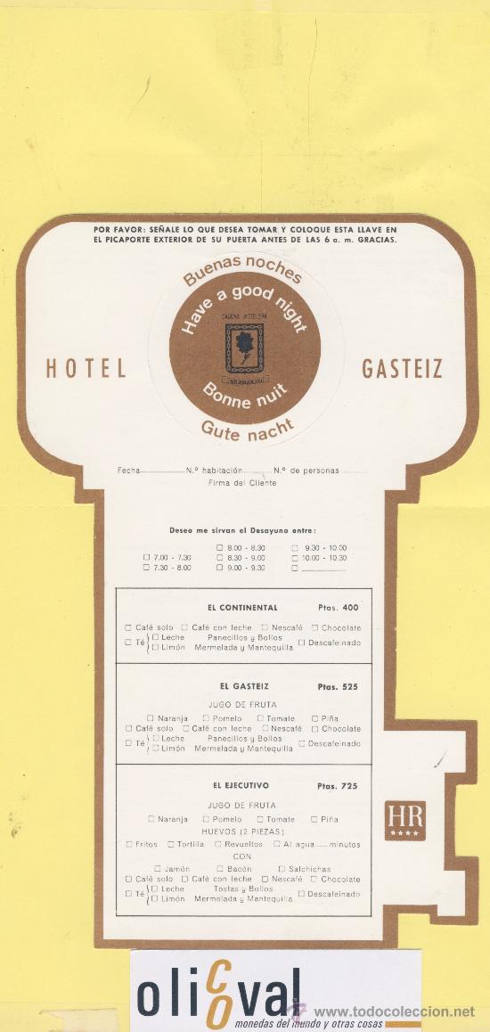 Etiquetas antiguas: ETIQUETA DE HOTEL -NO MOLESTEN-DO NOT DISTURB- HOTEL  GASTEIZ -CADENA ARANZAZU