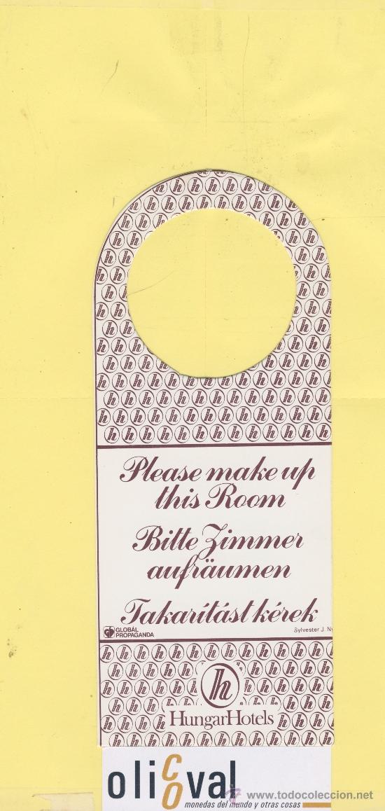 Etiquetas antiguas: ETIQUETA DE HOTEL -NO MOLESTEN-DO NOT DISTURB- HOTEL ESTANDAR HUNGARHOTEL-HUNGRIA-SYLVESTER J.N.