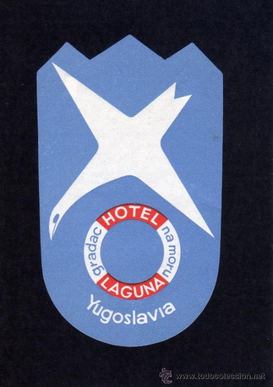 Etiquetas antiguas: ETIQUETA DE HOTEL -  HOTEL LAGUNA - GRADAC NAMORU - YUGOSLAVIA