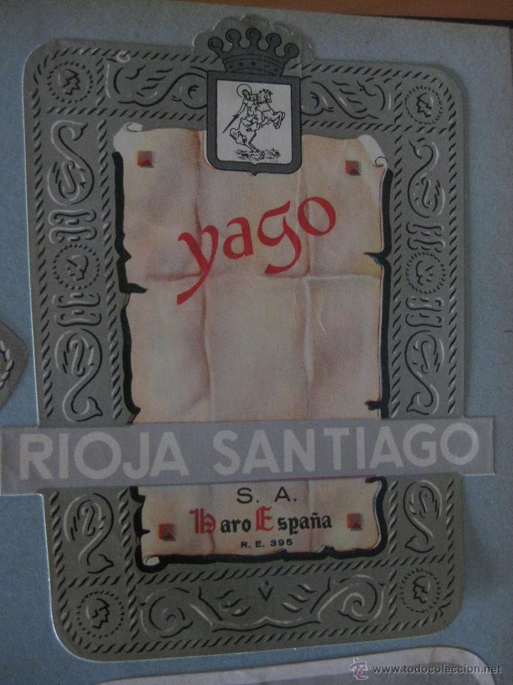 Etiquetas antiguas: ETIQUETA VINO RIOJA SANTIAGO YAGO. HARO, LA RIOJA