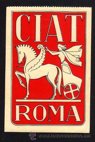 Etiquetas antiguas: Etiqueta Hotel. Ciat Roma.