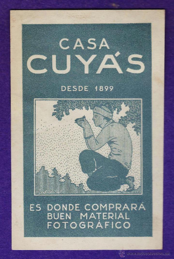 Etiquetas antiguas: preciosa y antigua etiqueta - casa cuyas - material fotografico - barcelona