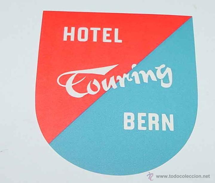 Etiquetas antiguas: ANTIGUA ETIQUETA PARA MALETA HOTEL TOURING - BERN -  TIENE EL TAMA&Ntilde;O DE UNA POSTAL APROXIMADAMENTE -