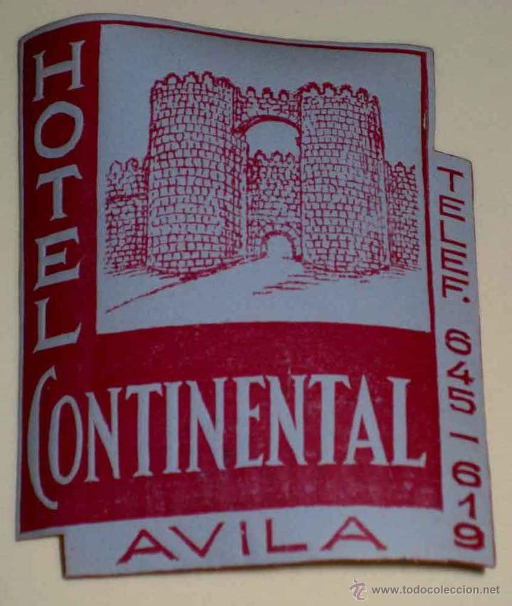 Etiquetas antiguas: ANTIGUA ETIQUETA DE MALETA - LUGGAGE BAGAGE LABEL - ANCIEN ETIQUETTE LA VALISE - HOTEL CONTINENTAL D