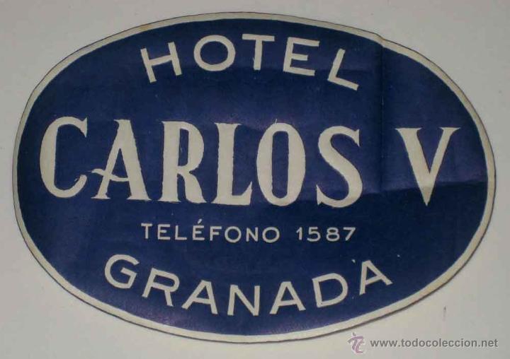 Etiquetas antiguas: ANTIGUA ETIQUETA DE MALETA - ANTIQUE LUGGAGE BAGAGE LABEL - ANCIEN ETIQUETTE LA VALISE - HOTEL CARLO