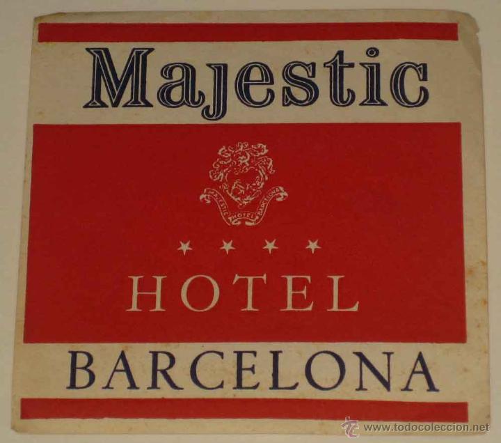Etiquetas antiguas: ANTIGUA ETIQUETA DE MALETA - ANTIQUE LUGGAGE BAGAGE LABEL - ANCIEN ETIQUETTE LA VALISE - HOTEL MAJES