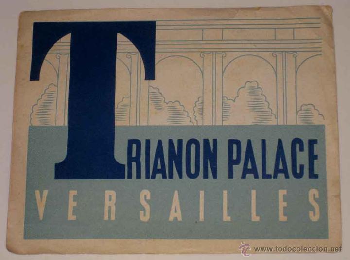 Etiquetas antiguas: ANTIGUA ETIQUETA DE MALETA - ANTIQUE LUGGAGE BAGAGE LABEL - ANCIEN ETIQUETTE LA VALISE - HOTEL TRIAN