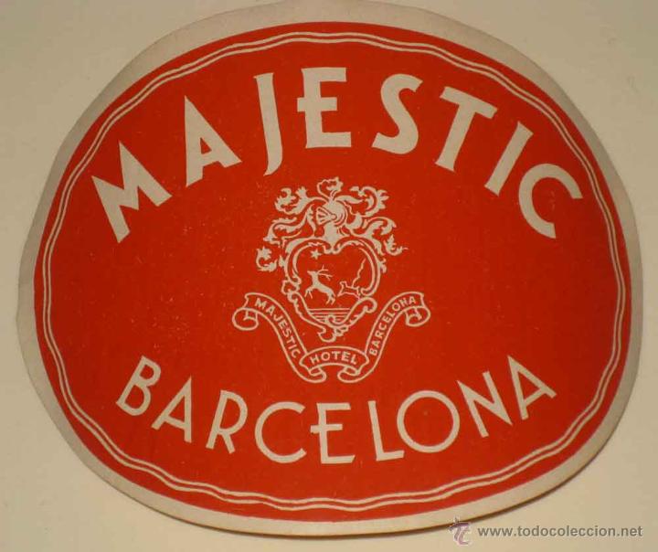 Etiquetas antiguas: ANTIGUA ETIQUETA DE MALETA - ANTIQUE LUGGAGE BAGAGE LABEL - ANCIEN ETIQUETTE LA VALISE - HOTEL MAJES