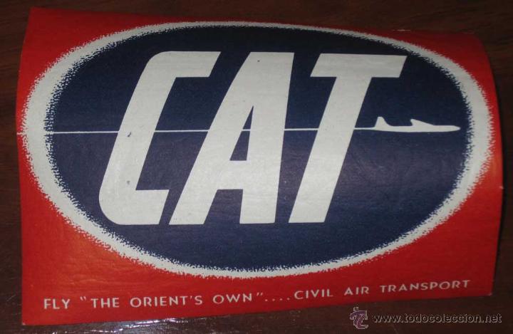 Etiquetas antiguas: ANTIGUA ETIQUETA DE MALETA - ANTIQUE LUGGAGE BAGAGE LABEL - ANCIEN ETIQUETTE LA VALISE - CAT, CIVIL