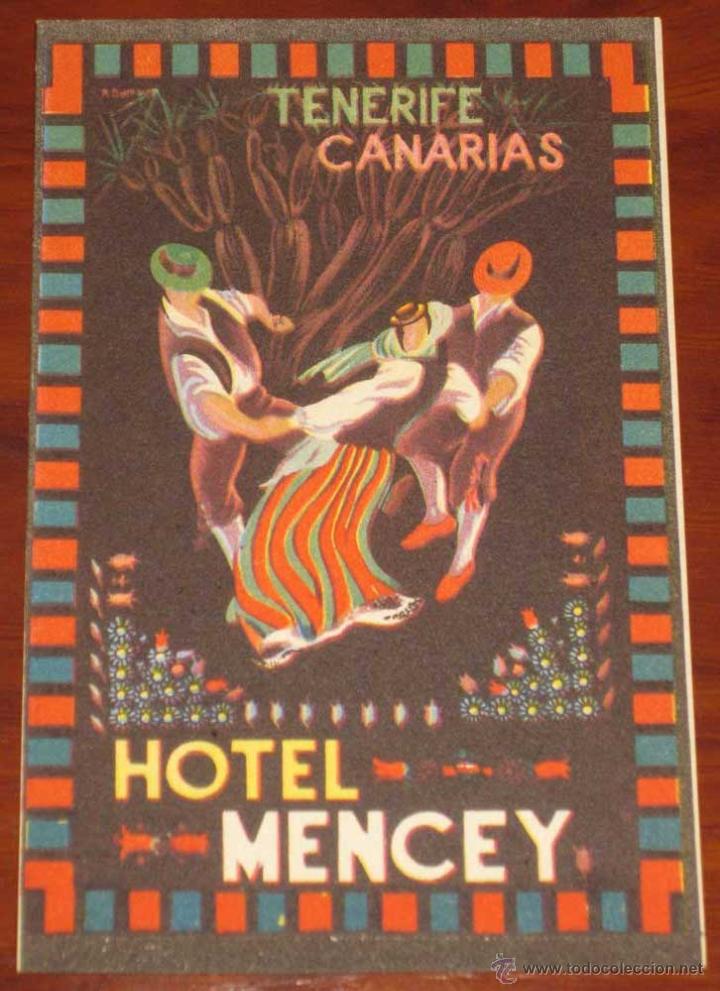 Etiquetas antiguas: ANTIGUA ETIQUETA DE MALETA - ANTIQUE LUGGAGE BAGAGE LABEL - ANCIEN ETIQUETTE LA VALISE - HOTEL MENCE