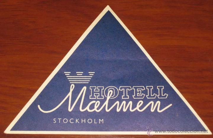 Etiquetas antiguas: ANTIGUA ETIQUETA DE MALETA - ANTIQUE LUGGAGE BAGAGE LABEL - ANCIEN ETIQUETTE LA VALISE - HOTEL MALME