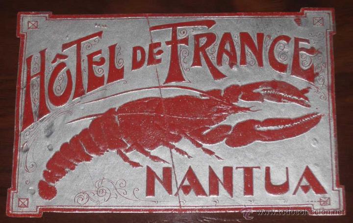 Etiquetas antiguas: ANTIGUA ETIQUETA DE MALETA - ANTIQUE LUGGAGE BAGAGE LABEL - ANCIEN ETIQUETTE LA VALISE - HOTEL DE FR