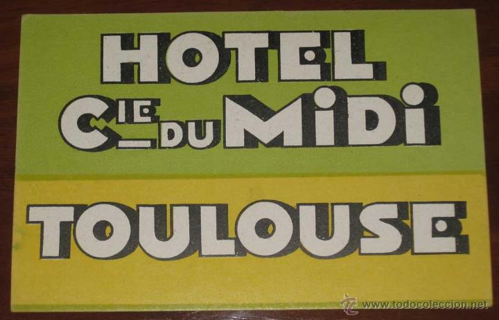 Etiquetas antiguas: ANTIGUA ETIQUETA DE MALETA - ANTIQUE LUGGAGE BAGAGE LABEL - ANCIEN ETIQUETTE LA VALISE - HOTEL CIE D