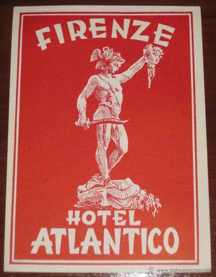 Etiquetas antiguas: ANTIGUA ETIQUETA DE MALETA - ANTIQUE LUGGAGE BAGAGE LABEL - ANCIEN ETIQUETTE LA VALISE - HOTEL ATLAN
