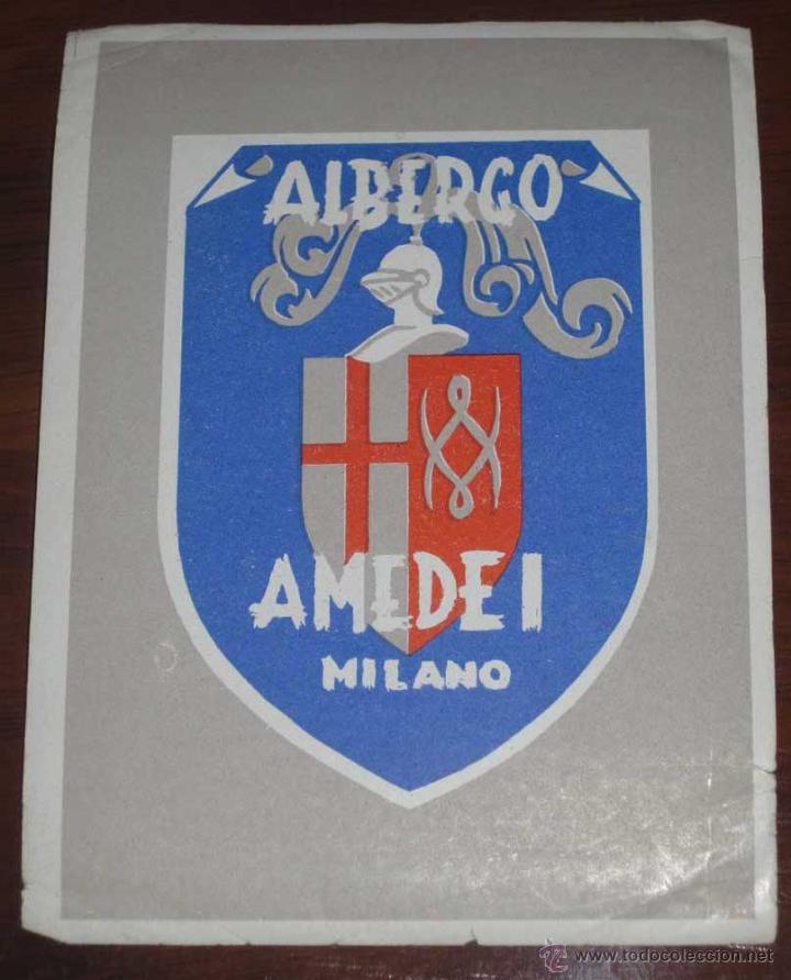Etiquetas antiguas: ANTIGUA ETIQUETA DE MALETA - ANTIQUE LUGGAGE BAGAGE LABEL - ANCIEN ETIQUETTE LA VALISE - HOTEL ALBER