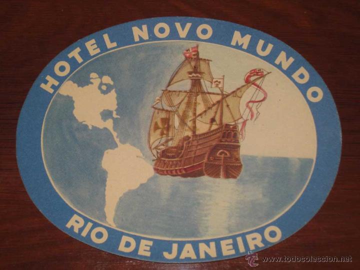 Etiquetas antiguas: ANTIGUA ETIQUETA DE MALETA - ANTIQUE LUGGAGE BAGAGE LABEL - ANCIEN ETIQUETTE LA VALISE - HOTEL NOVO