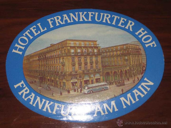 Etiquetas antiguas: ANTIGUA ETIQUETA DE MALETA - ANTIQUE LUGGAGE BAGAGE LABEL - ANCIEN ETIQUETTE LA VALISE - HOTEL FRANK